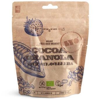 Ekologiczna granola kakaowa z truskawkami - Bistro LYOFOOD