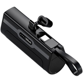 Powerbank kieszonkowy 5000mAh z wbudowanymi złączami USB-C POWERNEED