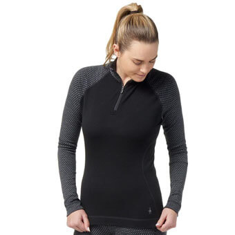 Koszulka wełniana damska SMARTWOOL CLASSIC THERMAL MERINO PATTERN 1/4 ZIP