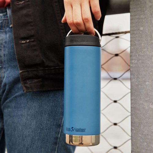 Butelka termiczna ze stali KLEAN KANTEEN TKWIDE INSULATED COFFEE TUMBLER Real Teal | 350 ml - 592 ml