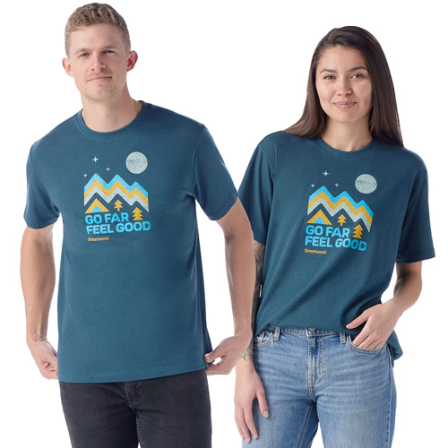 Koszulka wełniana unisex SMARTWOOL ALPINE SKY GRAPHIC TEE | Slim Fit