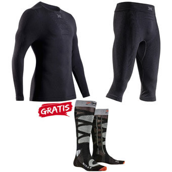 Zestaw / komplet bielizny męskiej X-BIONIC MIGHTYWOOL + SKARPETY GRATIS