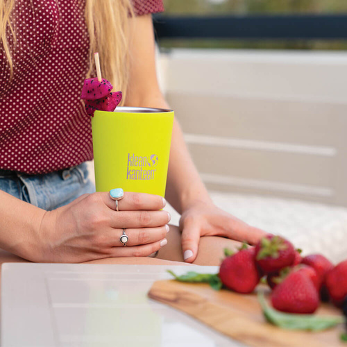 Kubek termiczny ze słomką KLEAN KANTEEN INSULATED TUMBLER Juicy Pear Matt | 470 ml