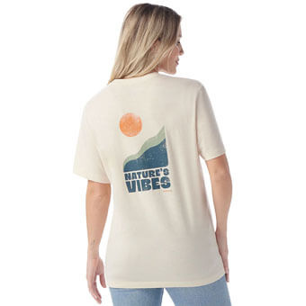 Koszulka wełniana unisex SMARTWOOL NATURE'S VIBES GRAPHIC TEE | Slim Fit