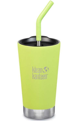 Kubek termiczny ze słomką KLEAN KANTEEN INSULATED TUMBLER Juicy Pear Matt | 470 ml