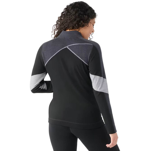 Koszulka wełniana damska SMARTWOOL CLASSIC THERMAL MERINO COLORBLOCK 1/4 ZIP
