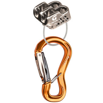 Kubek asekuracyjny MASTER + karabinek CLEPSYDRA L K10G GRIVEL