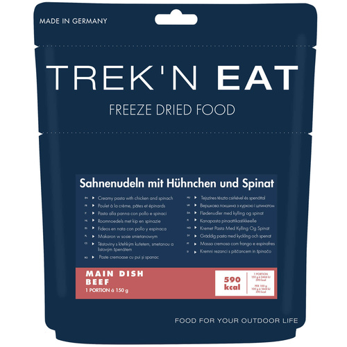 Makaron ze szpinakiem i kurczakiem w sosie śmietanowym TREK'N EAT
