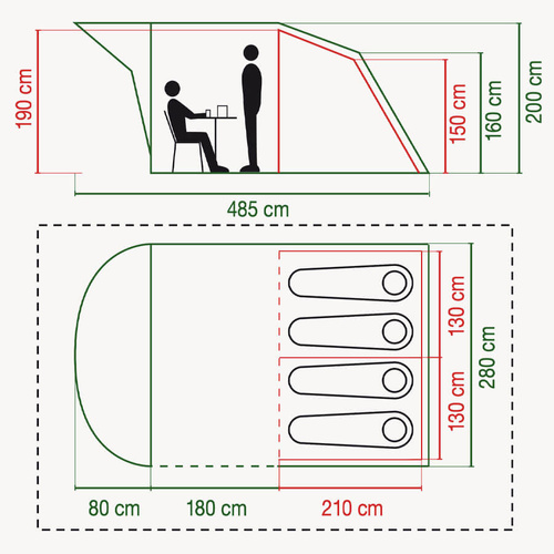 Namiot rodzinny COLEMAN OAK CANYON 4 BLACKOUT