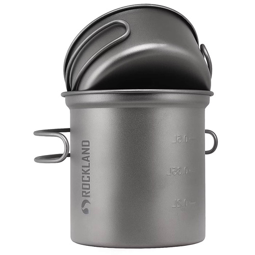 Zestaw naczyń turystycznych z tytanu ROCKLAND TRAVEL PRO TITANIUM