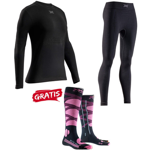 Zestaw / komplet bielizny damskiej X-BIONIC MIGHTYWOOL + SKARPETY GRATIS