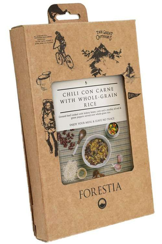 Chili con carne z brązowym ryżem FORESTIA + podgrzewacz