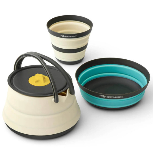 Zestaw naczyń turystycznych składanych SEA TO SUMMIT FRONTIER ULTRALIGHT COLLAPSIBLE KETTLE COOK SET WITH CUP & BOWL