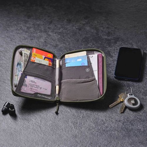 Portfel z ochroną RFID LIFEVENTURE RECYCLED RFID MINI TRAVEL WALLET