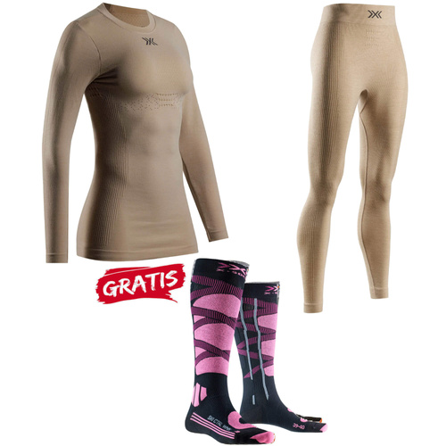 Zestaw / komplet bielizny damskiej X-BIONIC MIGHTYWOOL + SKARPETY GRATIS