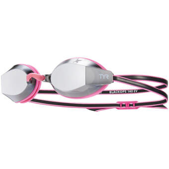 Okularki pływackie dziecięce TYR BLACK OPS 140 EV MIRRORED RACING