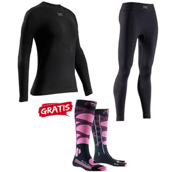 Zestaw / komplet bielizny damskiej X-BIONIC MIGHTYWOOL + SKARPETY GRATIS