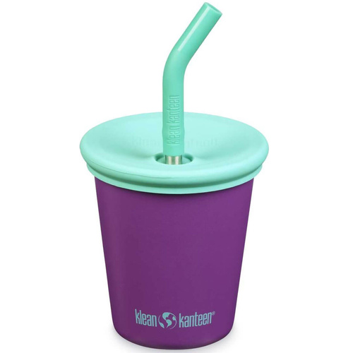 Kubek stalowy ze słomką dla dzieci KLEAN KANTEEN KID STEEL CUP | 300 ml