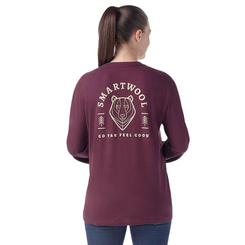Koszulka wełniana unisex SMARTWOOL BEAR STARE GRAPHIC LONG SLEEVE TEE