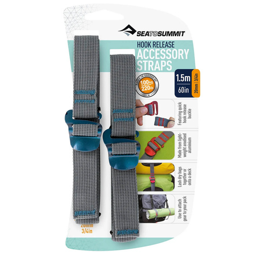 Pasy mocujące z hakami SEA TO SUMMIT ACCESSORY STRAPS WITH HOOK RELEASE | 1.5m - 20mm