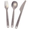 Sztućce turystyczne LIFEVENTURE TITANIUM CUTLERY SET