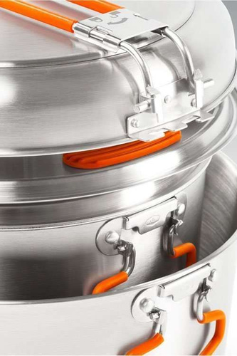 Zestaw naczyń GSI OUTDOORS GLACIER STAINLESS BASE CAMPER LARGE