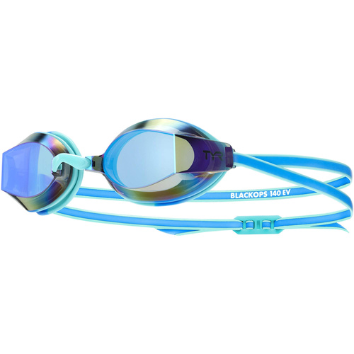 Okularki pływackie dziecięce TYR BLACK OPS 140 EV MIRRORED RACING