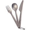Sztućce turystyczne LIFEVENTURE TITANIUM CUTLERY SET