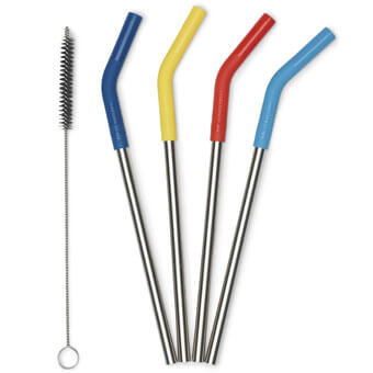 Słomki KLEAN KANTEEN STRAW 4-PACK (4 szt. + wycior)