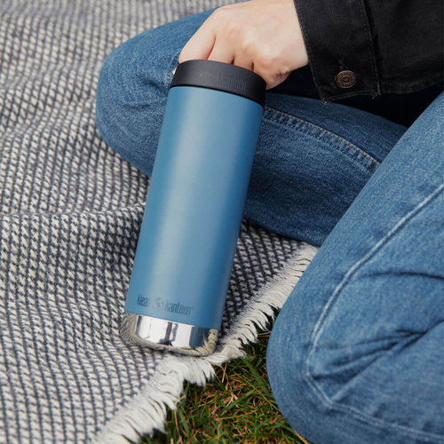 Butelka termiczna ze stali KLEAN KANTEEN TKWIDE INSULATED COFFEE TUMBLER Real Teal | 350 ml - 592 ml