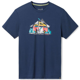 oszulka wełniana unisex SMARTWOOL RIVER VAN GRAPHIC TEE