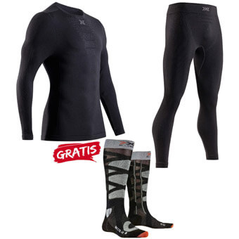 Zestaw / komplet bielizny męskiej X-BIONIC MIGHTYWOOL + SKARPETY GRATIS