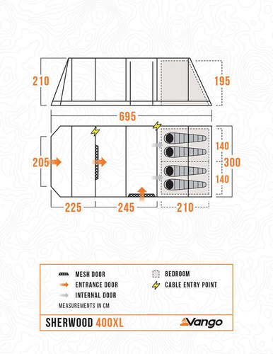 Namiot VANGO SHERWOOD 400XL PACKAGE