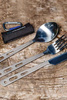 Sztućce turystyczne LIFEVENTURE TITANIUM CUTLERY SET