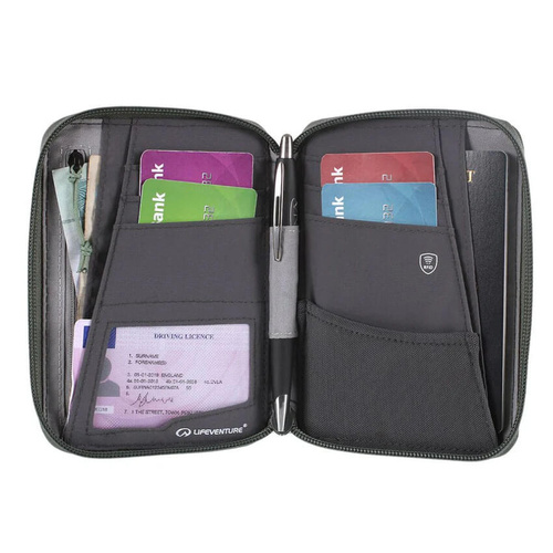 Portfel z ochroną RFID LIFEVENTURE RECYCLED RFID MINI TRAVEL WALLET