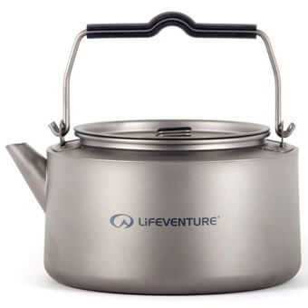 Czajnik turystyczny z tytanu LIFEVENTURE TITANIUM KETTLE 1L