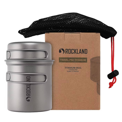 Zestaw naczyń turystycznych z tytanu ROCKLAND TRAVEL PRO TITANIUM