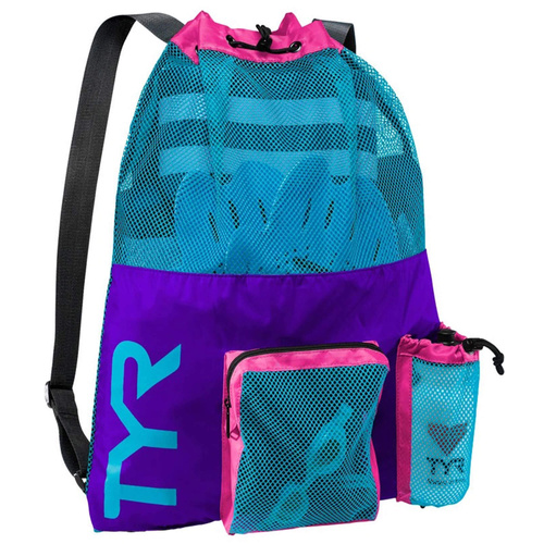 Plecak na sprzęt do pływania / treningu TYR BIG MESH MUMMY BACKPACK 40L