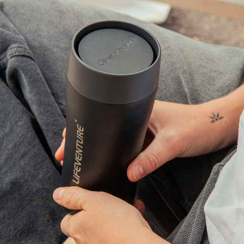 Kubek termiczny ze stali LIFEVENTURE ONE-TOUCH THERMAL MUG 350 ml