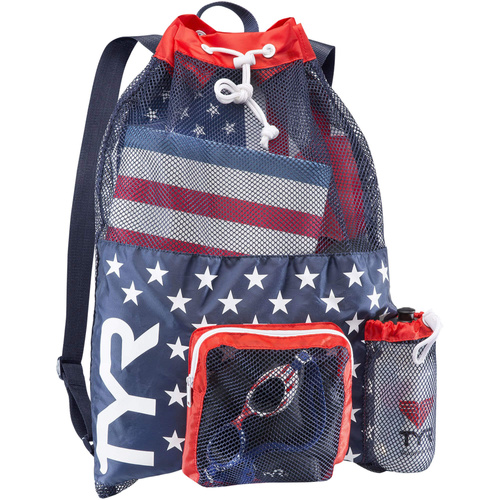 Plecak na sprzęt do pływania / treningu TYR BIG MESH MUMMY BACKPACK 40L