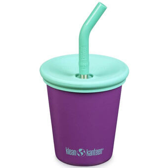 Kubek stalowy ze słomką dla dzieci KLEAN KANTEEN KID STEEL CUP | 300 ml