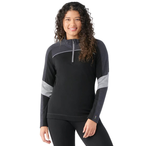 Koszulka wełniana damska SMARTWOOL CLASSIC THERMAL MERINO COLORBLOCK 1/4 ZIP