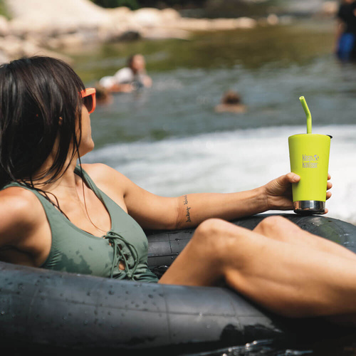 Kubek termiczny ze słomką KLEAN KANTEEN INSULATED TUMBLER Juicy Pear Matt | 470 ml