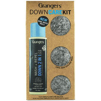 Zestaw: impregnat & płyn do prania odzieży puchowej i sprzętu + kulki GRANGERS DOWN CARE KIT
