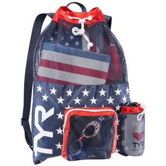 Plecak na sprzęt do pływania / treningu TYR BIG MESH MUMMY BACKPACK 40L