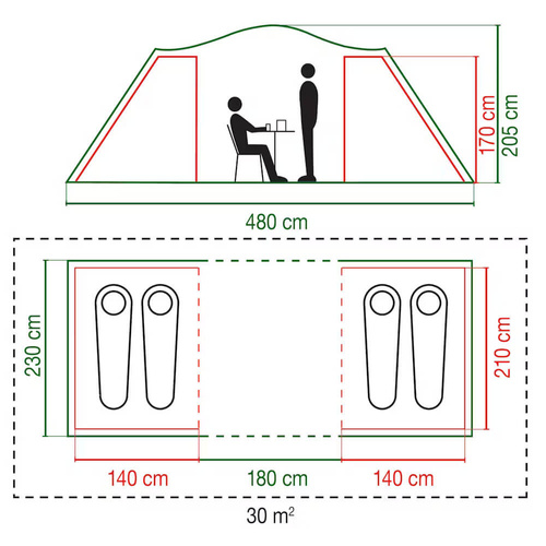 Namiot rodzinny COLEMAN SPRUCE FALLS 4 BLACKOUT