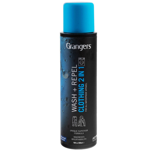 Impregnat & środek czyszczący do odzieży polarowej, membranowej i softshellowej GRANGERS 2in1 WASH + REPEL | 300 ml