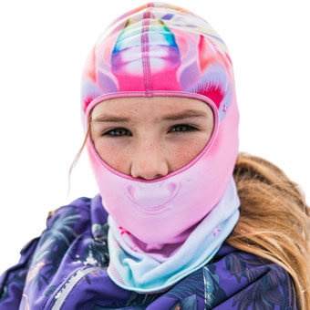 Kominiarka BUFF JUNIOR POLAR BALACLAVA Unicorn Pink White