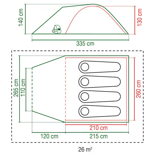 Namiot turystyczny COLEMAN DARWIN 4 PLUS BLACKOUT