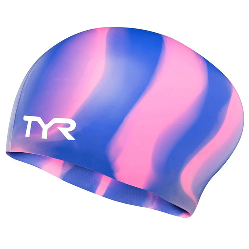 Czepek na basen TYR ADULT SILICONE LONG HAIR WRINKLE-FREE SWIM CAP